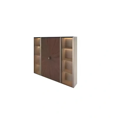 Conjunto de muebles de oficina moderno, escritorio, armario de documentos, cómoda