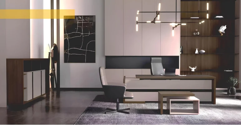 Mesa de madera marrón moderna móvil