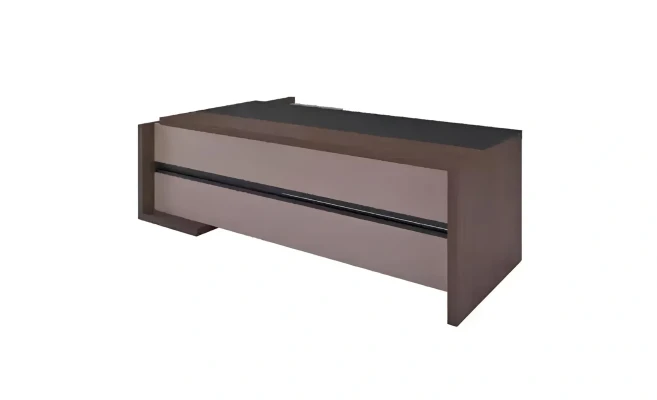 Mesa de madera marrón moderna móvil