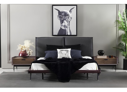 Conjunto de muebles de dormitorio Loft con cama, armario, mesas de noche y cómoda de 5 piezas