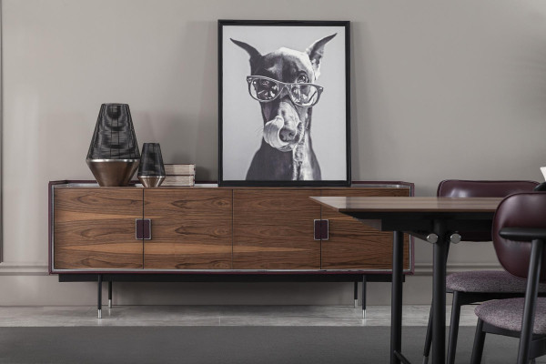 Sillón tapizado lujoso, diseño de sillas de loft, gris, silla de cocina de cuero