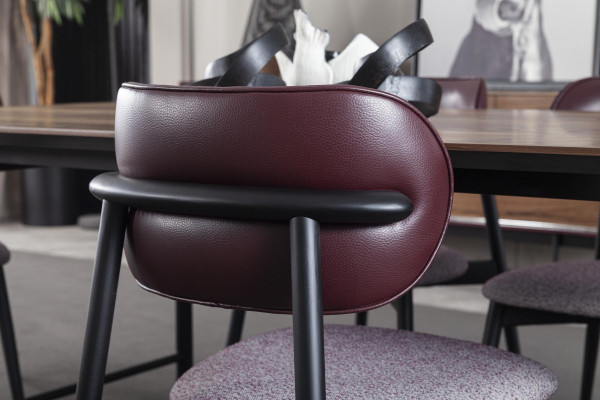 Sillón tapizado lujoso, diseño de sillas de loft, gris, silla de cocina de cuero