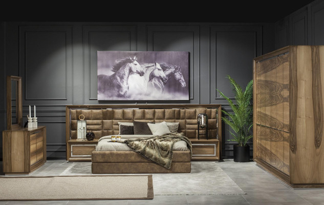 Cama de lujo 160x200 mueble tapizado equipo de hotel