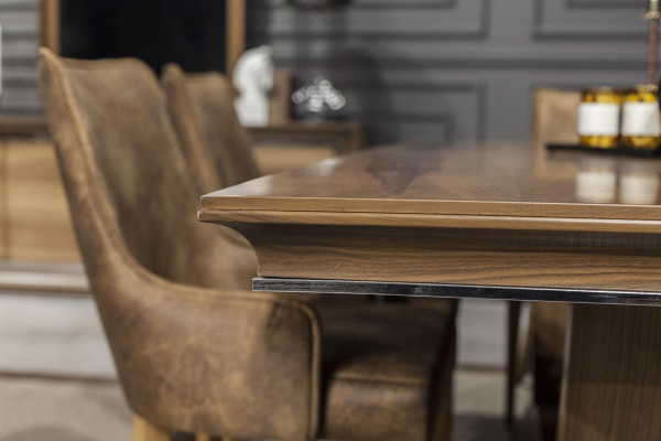 Mesa de comedor de lujo 207x101cm Mesa elegante Muebles de madera