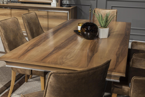 Mesa de comedor de lujo 207x101cm Mesa elegante Muebles de madera