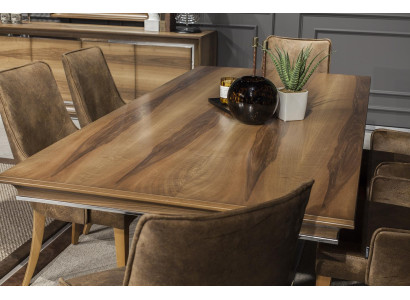 Mesa de comedor de lujo 207x101cm Mesa elegante Muebles de madera