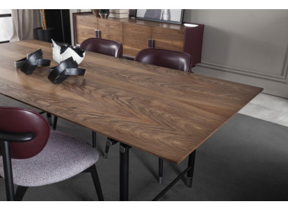 Mesa de comedor de lujo, mesa práctica, muebles de madera