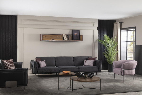 Sillón de lujo para relajación en la sala, sillas de club, muebles, sofá morado