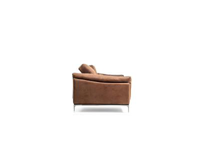 Sillón moderno + sofá en marrón medio, suave, lujoso, cómodo, nuevo