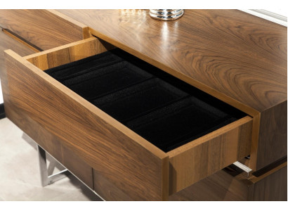 Juego de muebles de dormitorio con cama, mesitas de noche y cómoda, calidad de hotel, 5 piezas