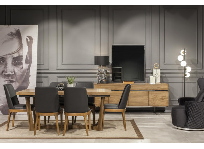 Juego de sillas de comedor, grupo de muebles, sillas, equipo de madera