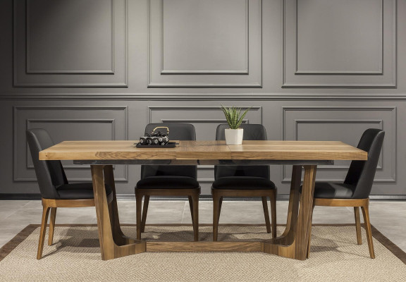 Moderno y práctico lujo mesa de comedor de madera