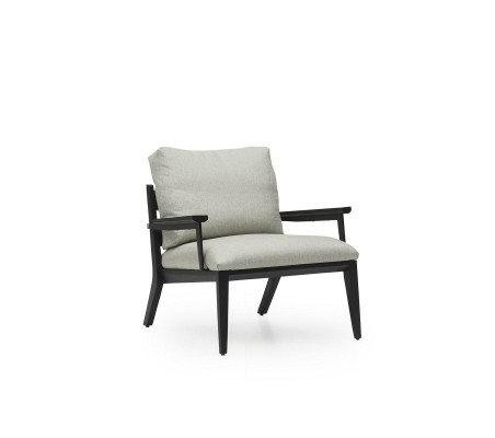 Silla de relajación de lujo con marco negro