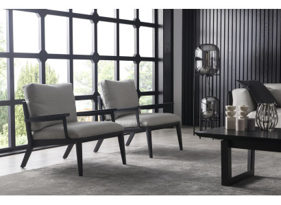 Silla de relajación de lujo con marco negro