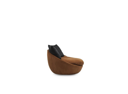 Sillón relajante redondo con tapizado
