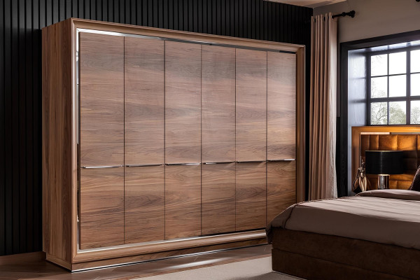 Conjunto de muebles completo para habitación de hotel cómoda armario cama 6 piezas