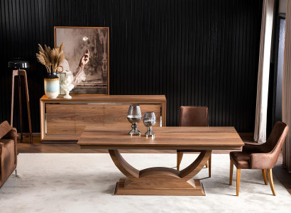 Buffet de madera marrón 218 cm