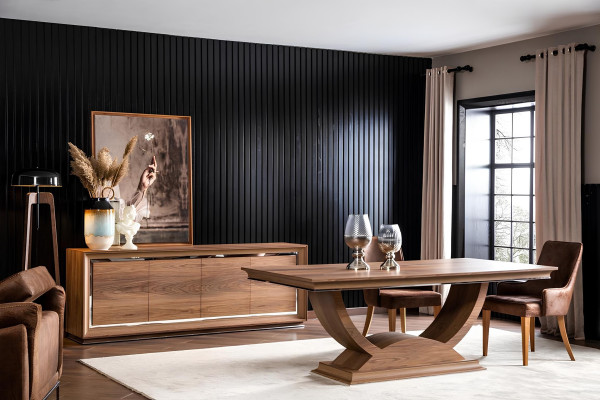 Buffet de madera marrón 218 cm