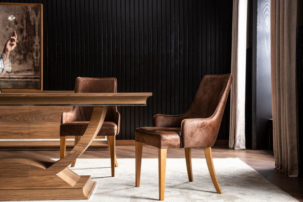 Sofá chaise longue de diseño acolchado lujoso estilo loft, silla de cocina de cuero negro