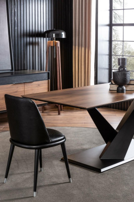 Moderna mesa de cocina de lujo marrón 208x92cm