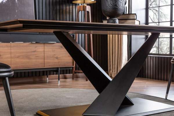 Moderna mesa de cocina de lujo marrón 208x92cm