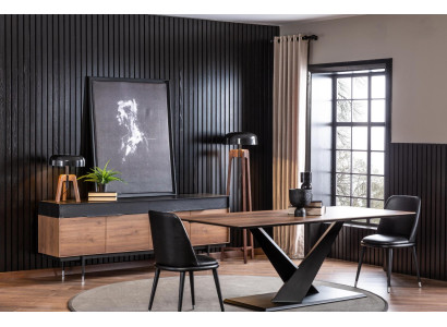 Moderna mesa de cocina de lujo marrón 208x92cm