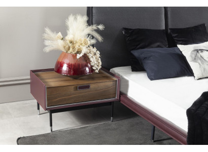 Mesita de noche marrón lujosa para dormitorio, muebles de loft, consola moderna