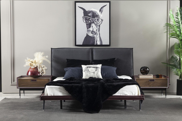 Mesita de noche marrón lujosa para dormitorio, muebles de loft, consola moderna