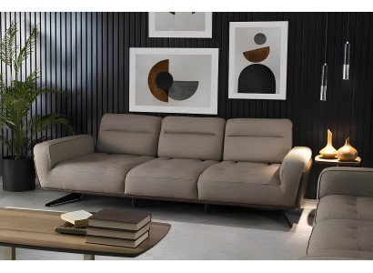 Juego de sofá 4+1 plazas con mesa de centro de 3 piezas. Mueble tapizado