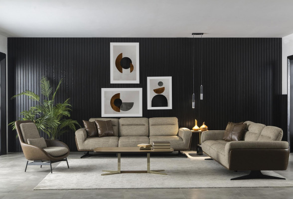 Silla de club lounge en marrón