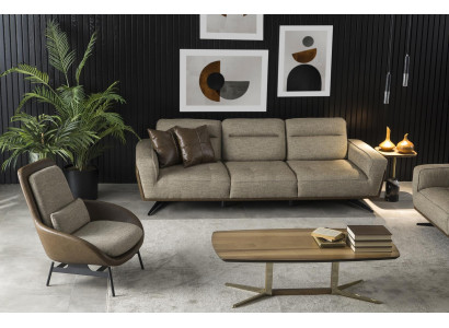 Silla de club lounge en marrón