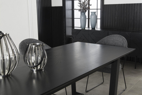 Juego de comedor con mesa y 4 sillas tapizadas 5 piezas