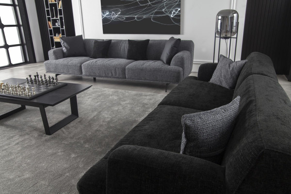 Sofá esquinero tapizado para 3 personas 235 cm muebles de tela