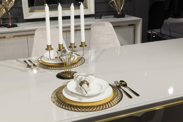 Juego de muebles de comedor de lujo mesa 6 sillas