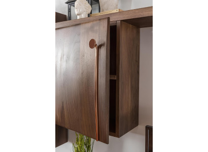 Mueble de TV móvil de madera marrón