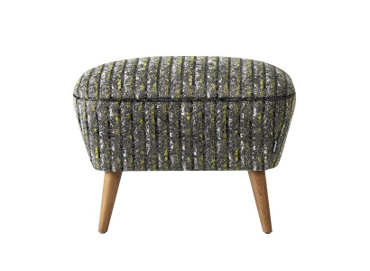 Pouf Sgabello Pouf Podnožník Sgabello Polstret Ottoman Gris