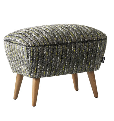 Pouf Sgabello Pouf Podnožník Sgabello Polstret Ottoman Gris