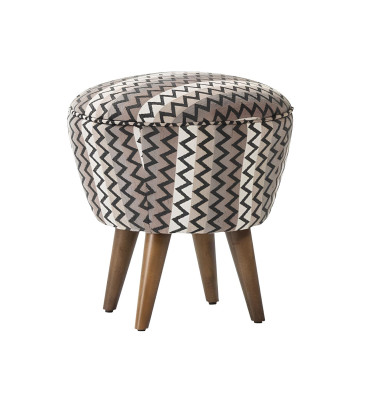 Ottomana gris acolchada