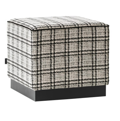 Puf de lujo gris moderno