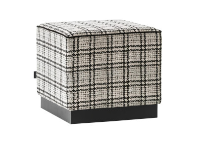 Puf de lujo gris moderno