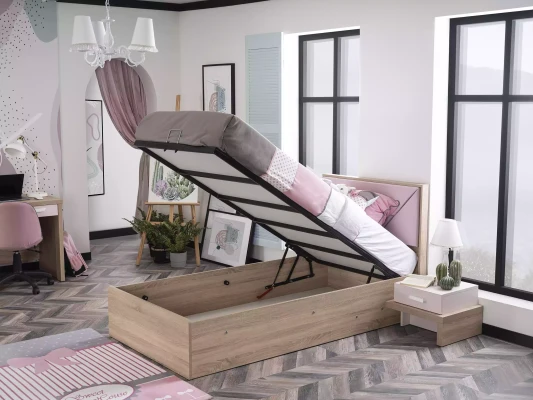 Juego de muebles para niños 4 piezas rosa