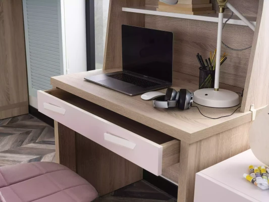 Juego de muebles para niños cama habitación infantil rosa 8 piezas