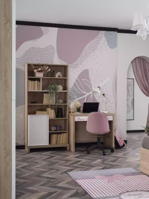 Juego de muebles para niños habitación rosa 8 piezas