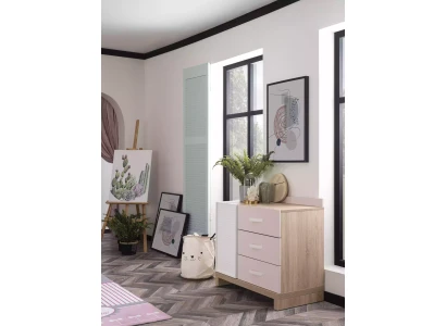 Moderna cómoda infantil rosa