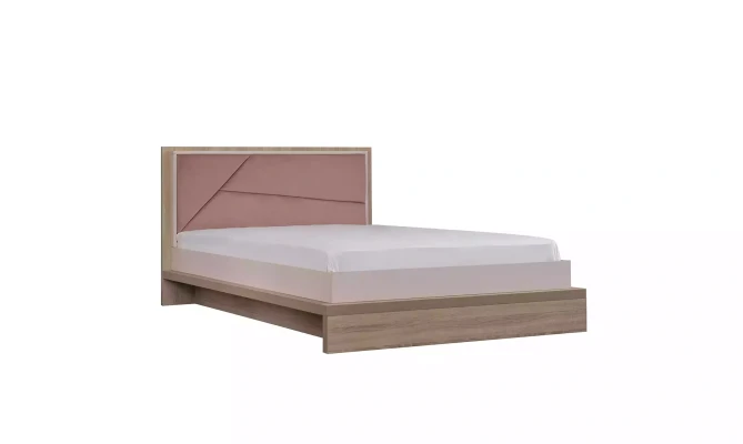 Cama moderna de madera rosa para niños