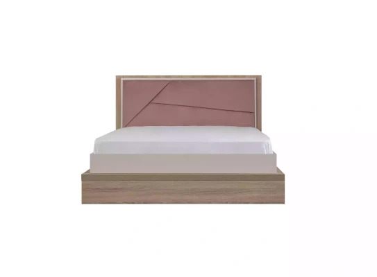Cama moderna de madera rosa para niños