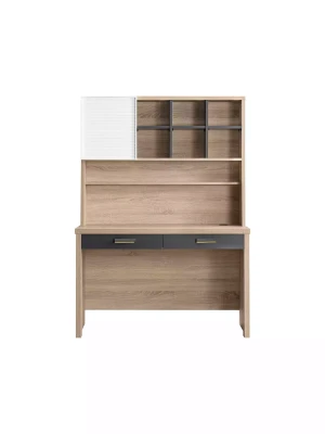 Biblioteca con escritorio de madera para habitación infantil