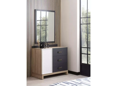 Juego de muebles infantiles grises de 10 piezas