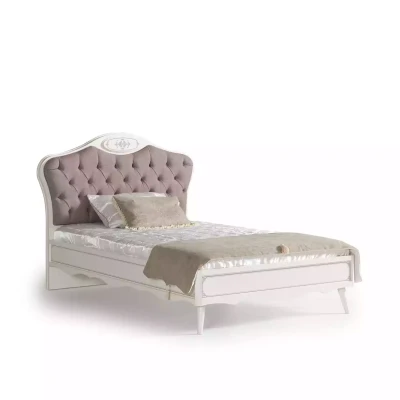 Juego de 5 piezas Chesterfield juvenil 120 cm Tela Gris