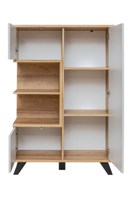 Conjunto de muebles de lujo para sala de estar de 4 piezas con soporte para TV y estantería